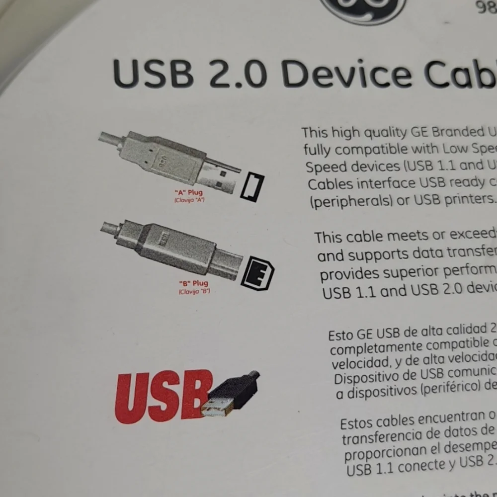 USB 2.0 DEVICE CABLE 6 FT